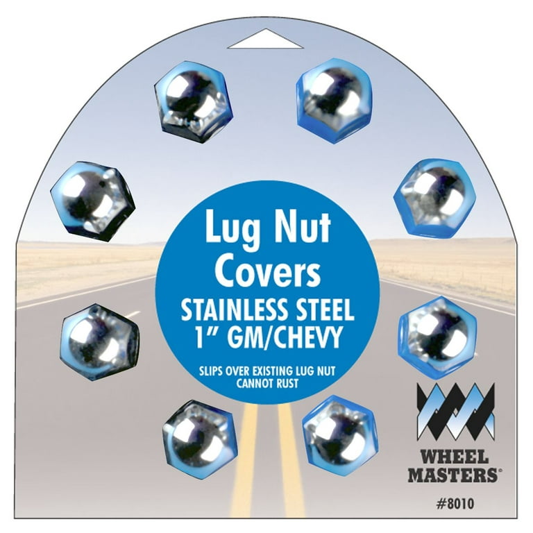 Wheel Masters 8010 1 Stainless Steel Lug Nut Cover Pack of 8 Walmart