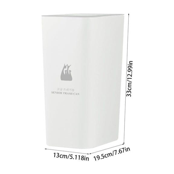 Kezqiaxn Kitchen Organizer and Storage Bathroom Trash Can With Lid Garbage Can With Press Lid Plastic Wastebasket With Popup Lid for Toilet Office Bedroom Living Room White