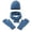 Blue, variant on MIASHUI Autumn Winter Warm Gloves Fashion Knit Wool Set Hat and Scarf Three-Piece Set, Scarf for Women Black,One Size