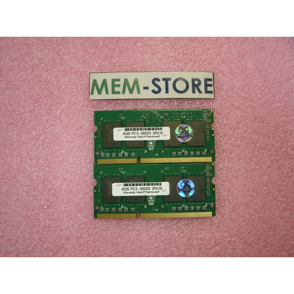 8GB (2x4GB) DDR3 1066MHz SODIMM Crucial CT2K4G3S1067M Equivalent RAM Memory (3rd Party)