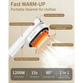 thumbnail image 5 of Hulmay Travel Steamer for Clothes, 1200W Portable Steam & Iron 2 in 1, 15s Heat-up, Handheld Garment Steamers for Travel Home Office (110-120V), 5 of 9