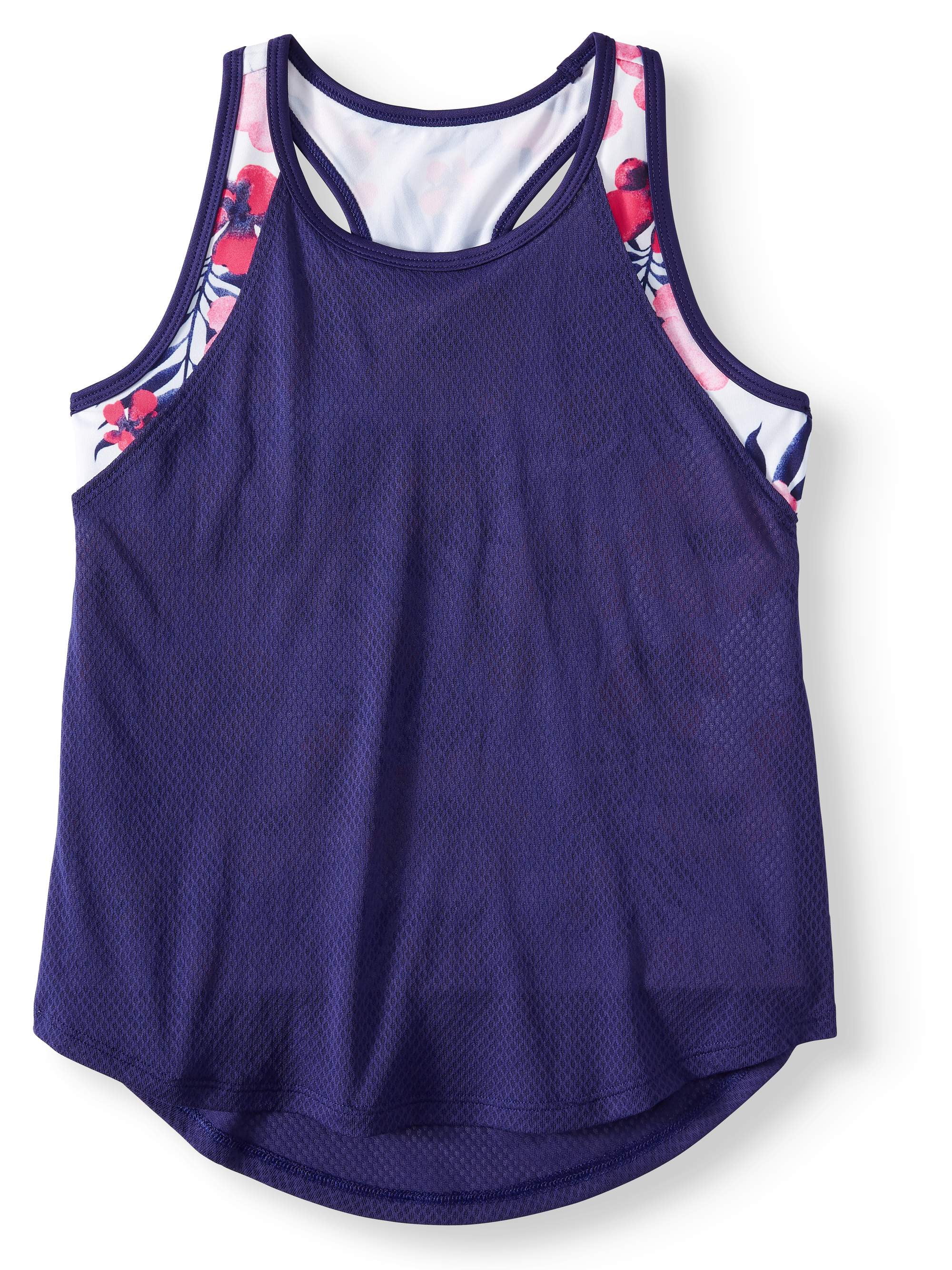 Avia Floral 2Fer Athletic Tank Top (Little Girls & Big Girls
