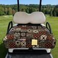 thumbnail image 2 of Whosucclay Abstract Floral Patchwork Quilted Seat Covers, All-Weather Protection Seat Blanket 4 Storage Pockets Accessories for Club Car EZGO, 2 of 9