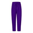 thumbnail image 4 of LWavelet Men's Tapered Joggers - Lightweight Soft Fabric Drawstring Waist Casual Daily & Relaxed Wear Pants Purple M, 4 of 5