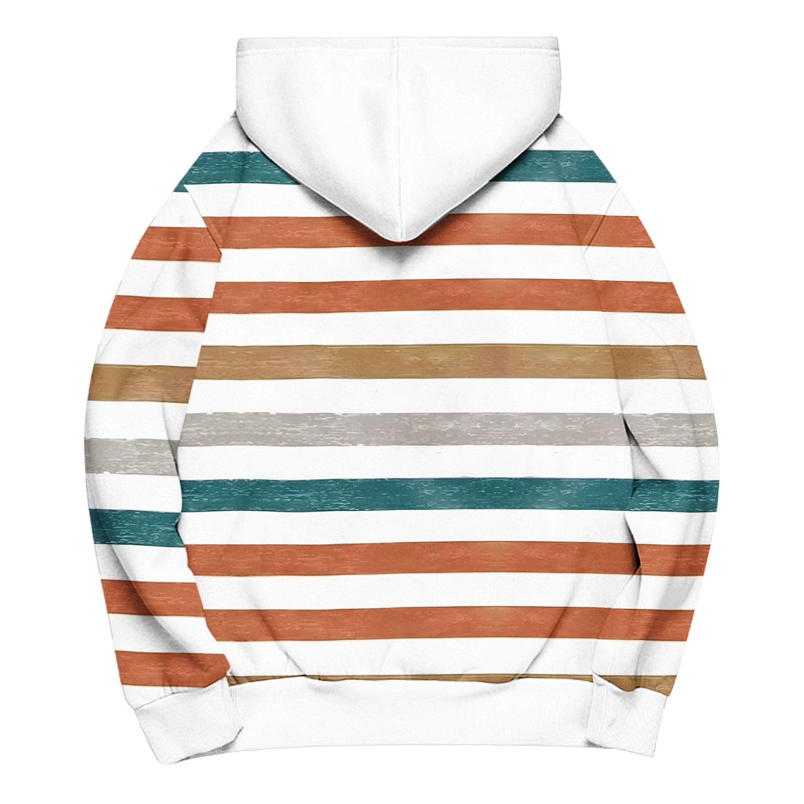 Youdiao Women's Color Block Hoodie - Striped Long Sleeve Pullover (Purple, Large)