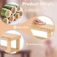 thumbnail image 5 of Blorly 19" Compact Shoe Bench, 3-Tier Small Space Entryway Rack, Modern Minimalist Bamboo Storage Shelf for Narrow Hallway, Bathroom Towel Rack & Indoor Plant Stand, Wood, 5 of 6