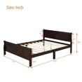 thumbnail image 7 of Full Size Platform Bed with Headboard and Footboard, Wood Platform Bed Frame with Wood Slats Great Support, No Box Spring Needed (Full, Espresso), 7 of 7