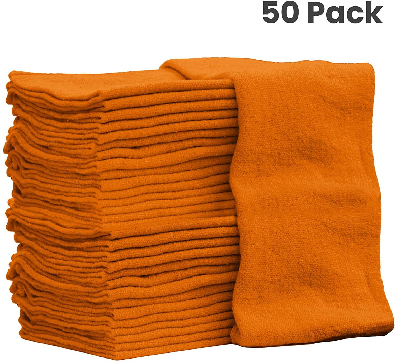 Unique Bargains Microfiber Lint Free Highly Absorbent Reusable Kitchen  Towels 12 x 12 12 Packs Orange