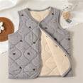 thumbnail image 2 of Odeerbi Kids Boys Girls Quilted Puffer Vest Fall Winter Thermal Gilet Down Vest Children's Single Breasted Thick Fleece Warm Sleeveless Jacket Coat Kids Clothes Gray, 2 of 4