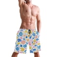 thumbnail image 5 of Dailycode Men's Quick Dry Swim Trunks Beach Shorts Casual Summer Board Shorts with Pockets, Watercolor Shells, 5 of 8
