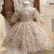 thumbnail image 1 of Bebé Niña Vestido Bordado Niños Vestidos 1er Cumpleaños Fiesta Bautizo Princesa Tul Flor Para Boda 1-5Y, 1 of 4