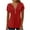 Red, variant on Summer Fashion Tops for Womens 2025 Plus Size Sexy Fold Printed Regular Women Short Sleeves V Neck Button Top