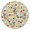 Tropical F, variant on Tropical Flower Round Table Cover Elastic Edge Waterproof Tablecloth with Floral & Leopard Design