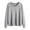 Grey, variant on Womens Long Sleeved Knit Cardigans Crew Neck Open Front Knit Vintage Sweater Coats