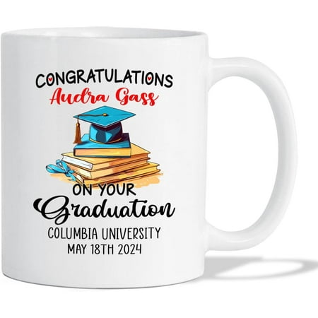 

Personalized Graduation Coffee Mug 11 Oz 11 Oz Congratulations On Your Graduation White Mug Customized Name Year Graduation Coffee Cup Congrats Grad Ceramic Teacup Gifts For Bestie Student Friends