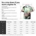 thumbnail image 5 of Pofeuu Tropical Summer Palm Print Hawaiian Shirt for Men Sleeves Casual Button Down Summer Beach Dress Shirts T-Shirts,3X-Large, 5 of 7