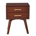 thumbnail image 3 of Alpine Furniture 1978-02 Gramercy 2 Drawer Nightstand, Walnut, 3 of 3