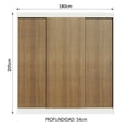 thumbnail image 3 of Ropero Closet Madesa Reno 3 Puertas 4 Cajones BM 1, 3 of 5