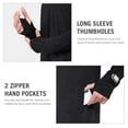 thumbnail image 6 of BALEAF Men's Long Sleeve running Shirts Full Zip UPF 50+ Jacket Hoodie with Pocket for Hiking Workout Black S, 6 of 7