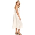 thumbnail image 3 of Summer Womens Casual Sleeveless Embroidered Boho Summer Kaftan Beach Dress, 3 of 7