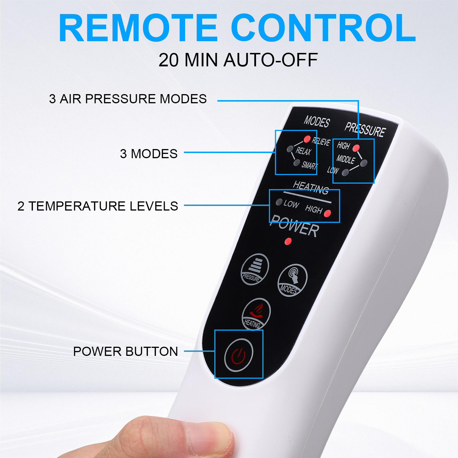 Leg Massager with Heat & Air Compression, Full Leg & Foot Massage for Swelling, Circulation, Muscle Relief, Adjustable Size, Gift for Women & Men