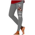 thumbnail image 5 of Arlun Game Day Football Leggings for Women Football Season Comfort Thin Breathable Yoga Pants Soft High Waisted Tummy Control Graphic Print Workout Leggings Grey2 L, 5 of 6