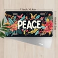 thumbnail image 2 of 1 Pcs 2D Flat License Plate Covers & Frames, Peace with Floral For Decorative Front, Waterproof For Decoration Aluminum License Plate Covers & Frames Cover For Men Women, 12" X 6", 2 of 6