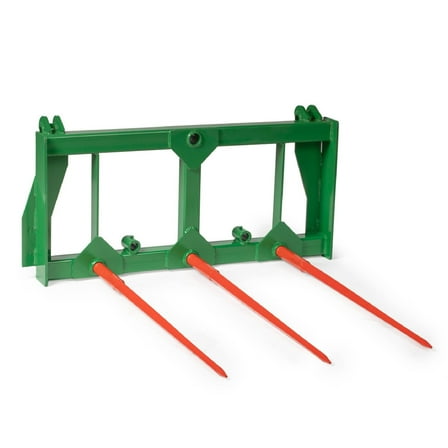Titan Attachments HD Hay Frame Attachment Fits John Deere Tractors, Three 49" Hay Spears, Rated 4,000 LB, Hay Handing Equipment
