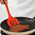 thumbnail image 4 of 2 utensilios grandes - Resistencia al calor - Juego de utensilios de silicona higiénicos de diseño de una sola pieza para mezclar y cocinar, 4 of 5