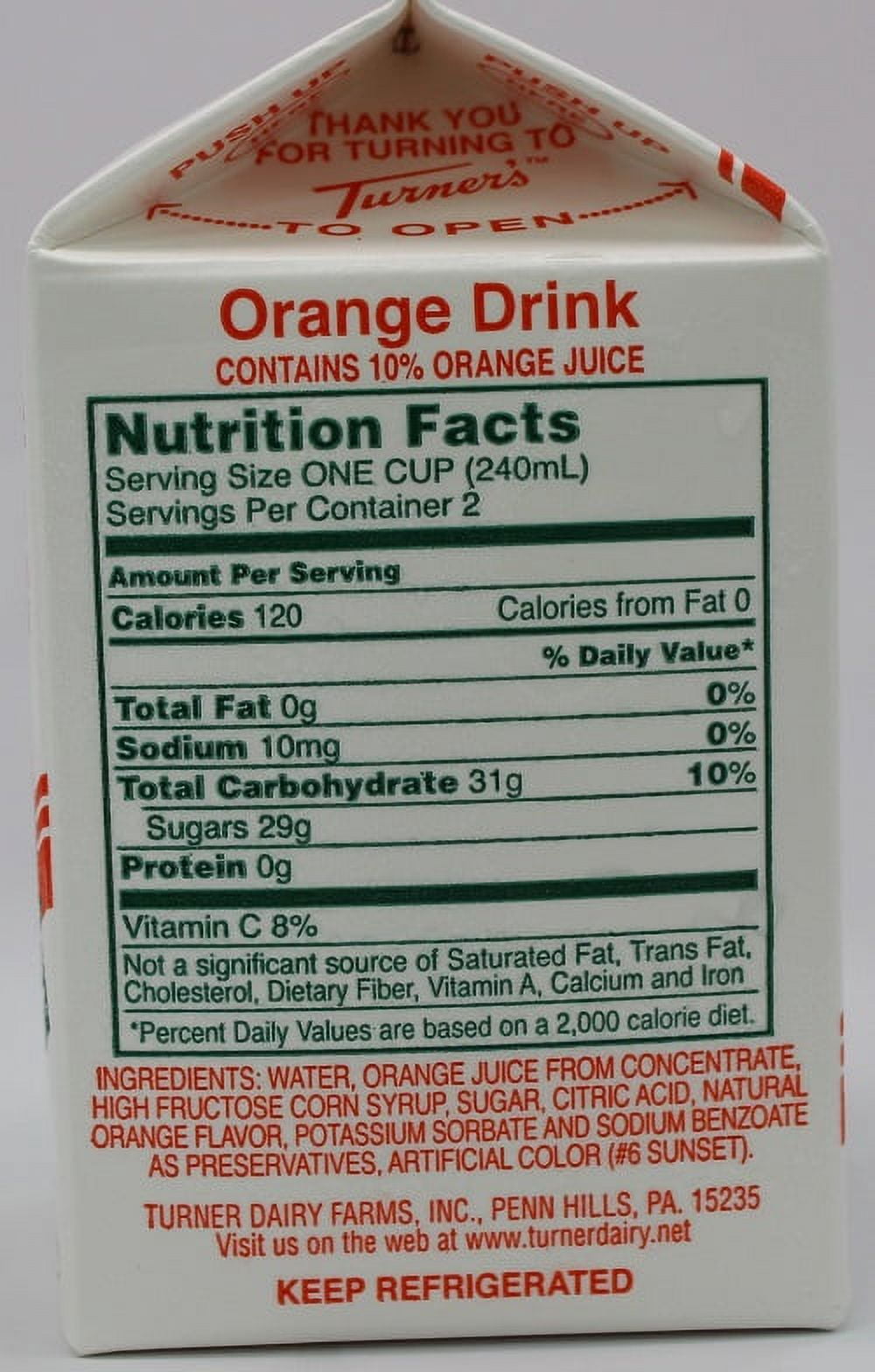 Turner Dairy Pure Half & Half, 1 Pint