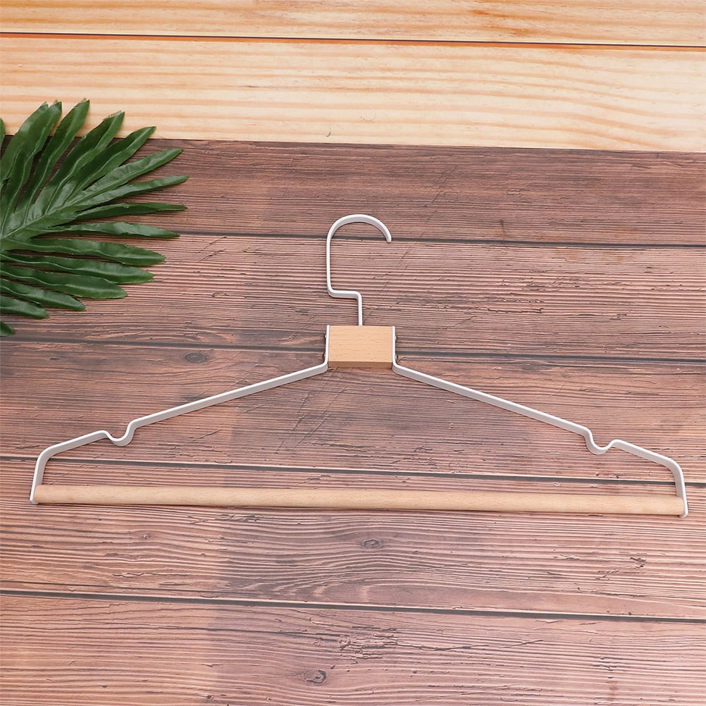 WRISTBIQUE 3Pcs Thickened White 360 Degree Rotatable Hangers for Clothes Rack