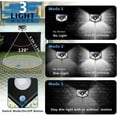 thumbnail image 4 of Solar Light Outdoor 100 LED Waterproof Security Wall Night Light with Motion Sensor 270 Wide Angle for Pathway Porch Yard Garage Garden Fence Walkway Driveway 2 Pack, 4 of 7
