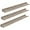 Greige, variant on Floating Shelves, Wall Shelf Set of 3, 35.4 Inches Hanging Shelf with Raised Edge and Invisible Brackets, for Bathroom, Bedroom, Kitchen, Office, Living Room Decor, Rustic Brown