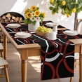 thumbnail image 6 of Placemats Set of 6, Red Black Geometric Circle Place Mats Modern Abstract Lines Tablemats Washable Placemat Table Decoration for Kitchen Table Dinner Party Home Decor Indoor Outdoor 13x19 Inch, 6 of 9