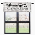 thumbnail image 3 of Laundry Room Wash Dry Fold Repeat Curtain Valance 54 x 18 Inches, Vintage Wooden Short Half Topper Curtains Window Treatments Rod Pocket, Farmhouse Home Living Room Bedroom Bathroom Decor, 3 of 6