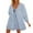 Light Blue, variant on Leesechin Womens Striped Romper Casual Loose Puff Sleeve Wide Leg Jumpsuit Overall with Pockets