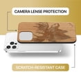 thumbnail image 6 of Case Yard Wooden Case Outside Soft TPU Silicone, Slim Fit Shockproof Wood Protective Phone Cover for Girls Boys Men and Women, Supports Wireless Charging Moose Design case for iPhone-12-Pro-Max, 6 of 7