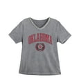thumbnail image 5 of Women's Gameday Couture Gray Oklahoma Sooners Iconic Edge Rhinestone V-Neck T-Shirt, 5 of 7