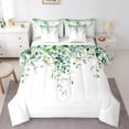 thumbnail image 1 of Erosebridal Cartoon Leaf Comforter Sets King Size, Rustic Botanical Comforters & Duvets, Eucalyptus Leaves Decor, Reversible, 1 of 1