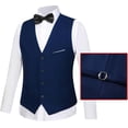 thumbnail image 4 of Men's Shawl Lapel Suit with Black Jacquard Tie Slim Fit Tuxedo Blazer Vest Pants for Wedding Dinner Prom, 4 of 5