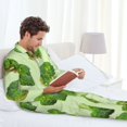 thumbnail image 5 of KLL Broccoli 3 Sleepwear Mens Flannel Pajamas,Long Cotton Pj Set, 5 of 7