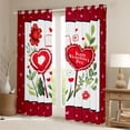 thumbnail image 2 of Homewish Teens Female Men Romantic Love Heart Print Black Out Curtains,Chic Floral Flowers Curtains Pack of 2 (42x63 Each),Happy Valentine'S Day Bedroom Curtains,Super Cozy Room Decor, 2 of 6