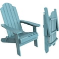 thumbnail image 5 of WINSOON All Weather HIPS Folding Adirondack Chair Set of 2 Outdoor Patio Chair, Blue Finish, 5 of 9
