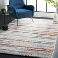 thumbnail image 2 of SAFAVIEH Berber Jaslyn Abstract Shag Area Rug, 8' x 10', Blue Rust/Ivory, 2 of 8