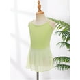 thumbnail image 4 of MSemis Kids Girls Ballet Dance Dress Gymnastics Leotard Tulle Tutu Skirt Dancewear Light Green 7-8, 4 of 7