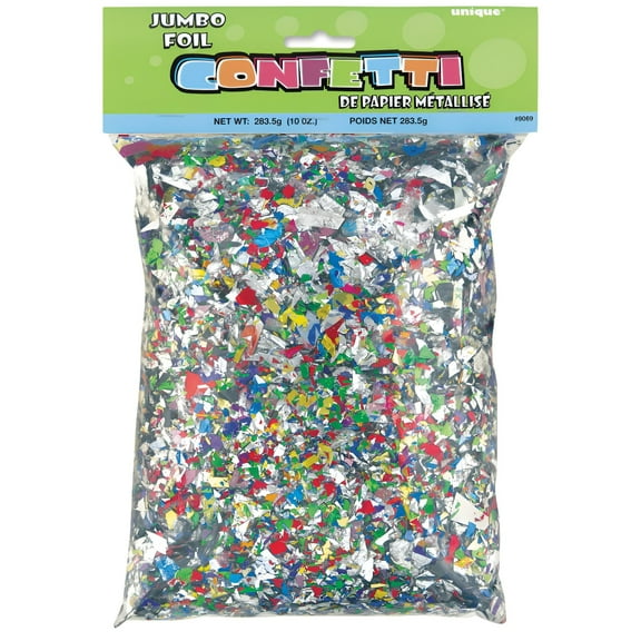 Metallic Foil Party Confetti, Multicolor, 10 oz