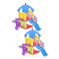 thumbnail image 2 of 2Pcs Miniature Playground Model Slide Toys Models Creative Play For Kids 11.4X11.0X9.0In, 2 of 8