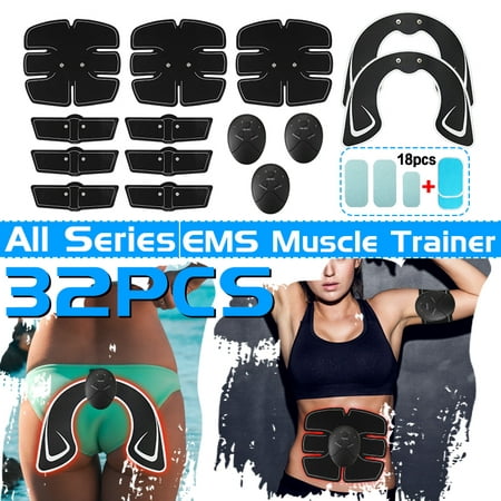32Pcs/Set All Series Smart Body Muscle Training EMS Wireless Body Gym Workout Toner For Arm / Leg / ABS / Back / Hip (With Replacement