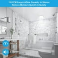 thumbnail image 4 of Bathroom Exhaust Fan with Light 110 CFM Quiet 6500K 800LM Household Ventilation Fan Light Combo, Energy Saving Ceiling Mount Bathroom Air extractor, Multipurpose Bath Extractor Easy to Install, 4 of 8