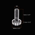 thumbnail image 2 of Uxcell M4x12mm Plastic Phillips Bolts PC Pan Head Machine Screws Transparent 100 Pack, 2 of 5